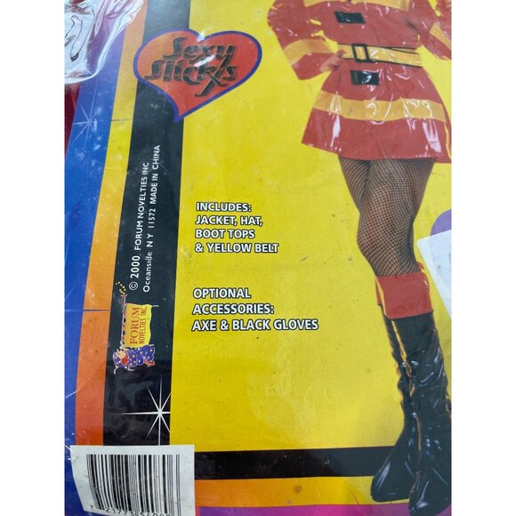 Sexy Firefighter Costume Red Yellow Inflatable Fire Extinguisher Leg Avenue NEW - Picture 4 of 8